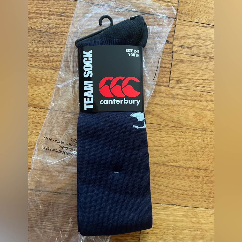 NWT Canterbury sock navy blue